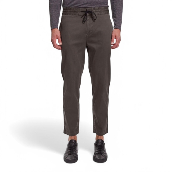BLDWN Damon Slim Fit Drawstring Crop Cotton Leisure Pants Men's Sz L Olive Drab‎